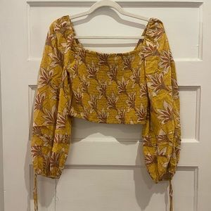 Band of Gypsies crop long sleeve top